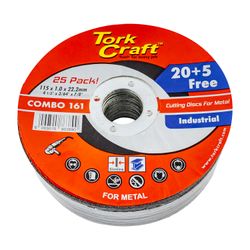 20 + 5 Free Cutting Disc Industrial Metal 115 X 1.0 X 22.2 Mm